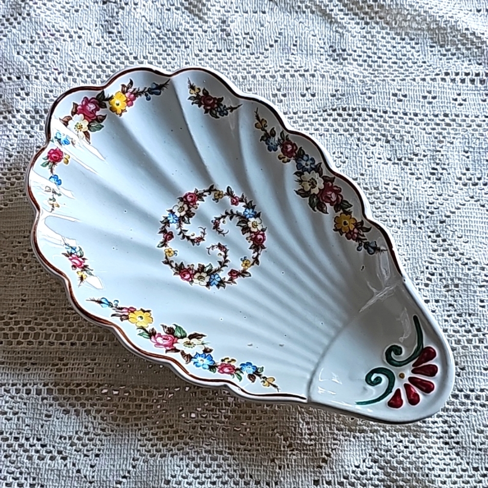 Grindley England Seashell Floral Plate